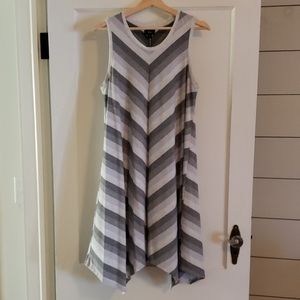 Grey striped dress